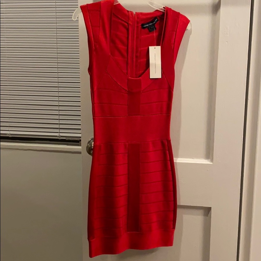French Connection Red bandage dress